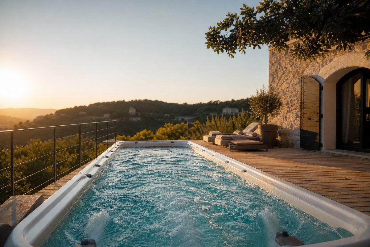 Réalisation de spa de nage signée Aquanage