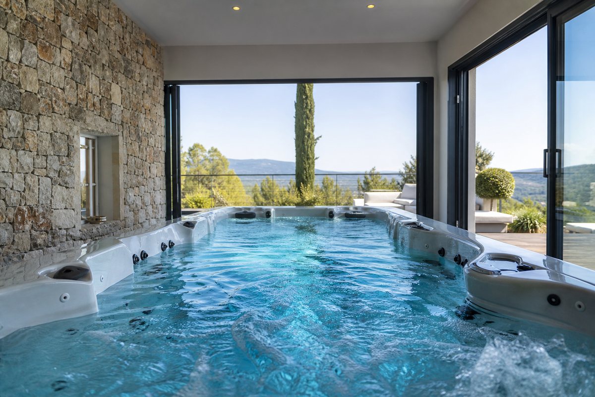 Réalisation de spa de nage signée Aquanage